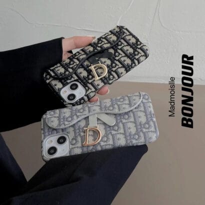 CD iPhone Case With Card Holder Gray-BY240112-GTOCASE