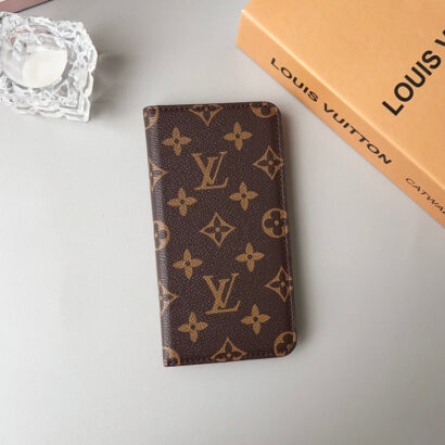 Leather Monogram iPhone Case With Wallet  And Card Holder-PTK241608-GTOCASE