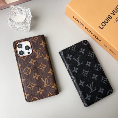 Leather Monogram iPhone Case With Wallet  And Card Holder-PTK241608-GTOCASE