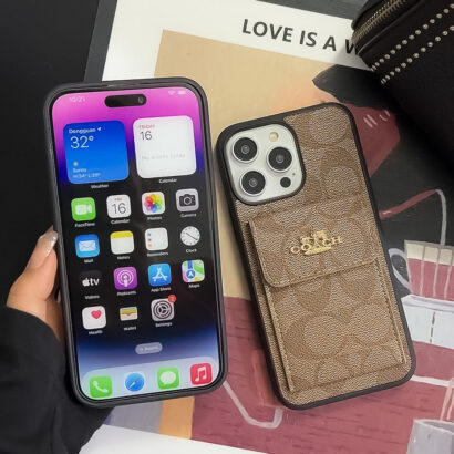 CH  iPhone Case With Card Holder Wallet Light Brown  -SZK240425-GTOCASE