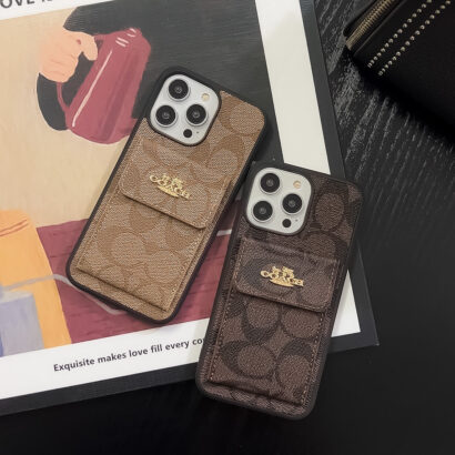 CH  iPhone Case With Card Holder Wallet Light Brown  -SZK240425-GTOCASE
