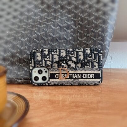 CD iPhone Case With Card Holder Black-KKY240115-GTOCASE