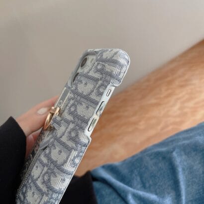 CD iPhone Case With Card Holder Gray-KKY240115-GTOCASE