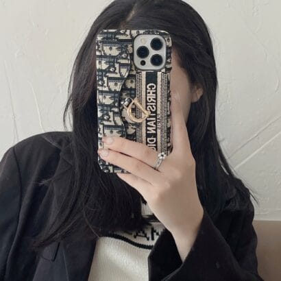 CD iPhone Case With Card Holder Black-KKY240115-GTOCASE