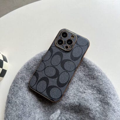 CH  iPhone Case Leather Black -QBK240513-GTOCASE