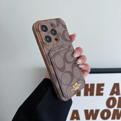 CH  iPhone Case With Card Holder  Coffe  -KB241651-GTOCASE