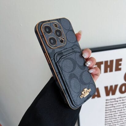 CH  iPhone Case With Card Holder Black  -KB241651-GTOCASE