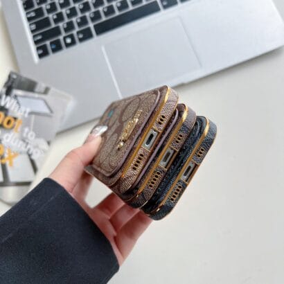 CH  iPhone Case With Card Holder  Coffe  -KB241651-GTOCASE