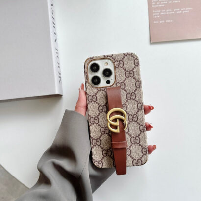 GG iPhone Case With Holder Brown -SW240330-GTOCASE