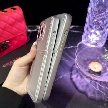 CC iPhone Case Leather Silver -YP241512-GTOCASE