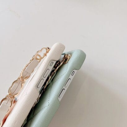 CC iPhone Case With Card Holder And Strap Green -SLK240104-GTOCASE