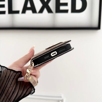 CH iPhone Case Leather Flip Case with Card Holder Brown-PTK241622-GTOCASE