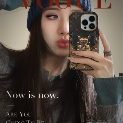 Monogram iPhone Case With Card Holder and Strap Black-QBS240113-GTOCASE