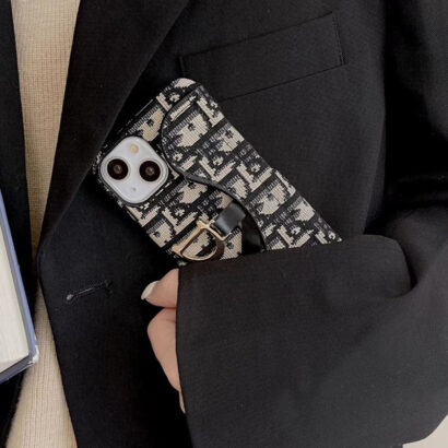 Personalized CD Black iPhone Case With Card Holder