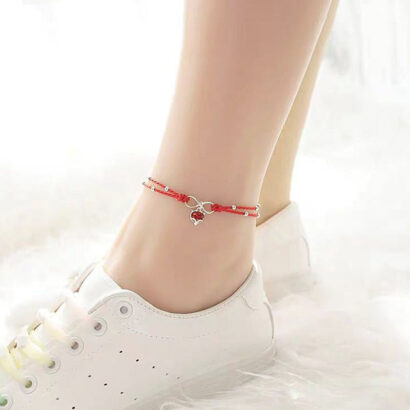 Tibetan Fox Love Bracelet with silver charm & mala beads for soulmate attraction, 7 chakra energy jewelry for women and men, adjustable spiritual wear