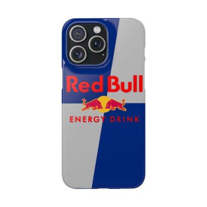 Dual layer iPhone case for iPhone 14/13/12, featuring Red Bull pattern, precise fit, soft TPU and hard PC shell for ultimate protection.