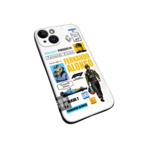 Military-Grade Shockproof iPhone 16 Pro Max Case with Ultra-Thin Feather Grip & Precision Fit - White Racing Silicone Phone Cover