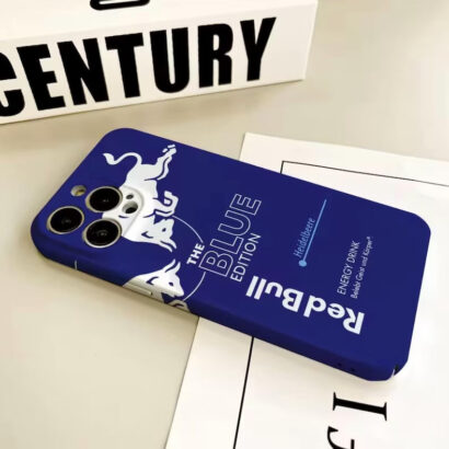 Dual-layer shockproof iPhone 14 case featuring bold Red Bull theme, reinforced corners for ultimate drop protection