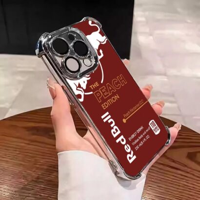 Vibrant Red Bull print phone cover for iPhone 15 Pro Max - ultra durable shockproof case with precise cutouts