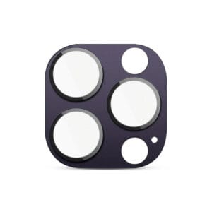 Fashionable purple border camera lens protector for iPhone, anti-scratch HD clear film compatible with 14/13/12 Pro Max