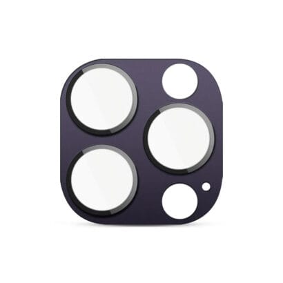 Fashionable purple border camera lens protector for iPhone, anti-scratch HD clear film compatible with 14/13/12 Pro Max