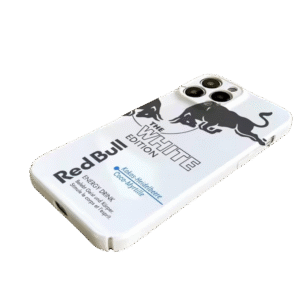 Dual-layer shockproof iPhone case featuring Red Bull design, high-resolution scratch-resistant print, slim fit for iPhone 12/13/14 Pro Max, trendy protective cover