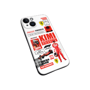 S03 Racing White Slim Silicone Case for iPhone 16 Pro Max/15 Pro Max - Military-Grade Shockproof Protection, Ultra-Slim 0.03mm Design with Tactile Grip