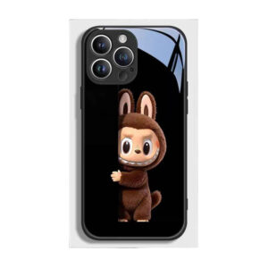 DT24 Labubu Designer Toy Glass Case for iPhone 16 Pro Max - Ultra-Premium Scratch-Resistant Tempered Glass with Exclusive Artist Collab Artwork