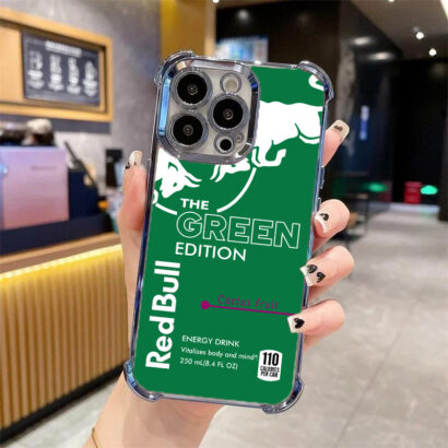 Slim Rugged Green Red Bull iPhone 15 Pro Max Case - Shock-Absorbing Cover with Eye-Catching Custom Design & Reinforced Corners