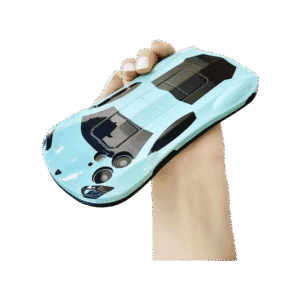 3D Racing Car Glitter iPhone Case with raised design & shockproof protection for iPhone 16 Pro Max/15 Pro Max/14 Pro Max - Sparkling metallic finish