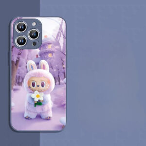 DT25 Labubu Designer Toy Glass Case for iPhone 16 Pro Max/15 Pro Max/14 Pro Max - Ultra-thin 0.33mm museum-grade clarity glass with exclusive artist-collab design and 360° shock absorption