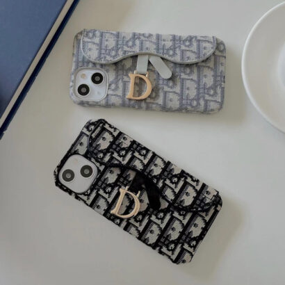 Personalized CD Black iPhone Case With Card Holder