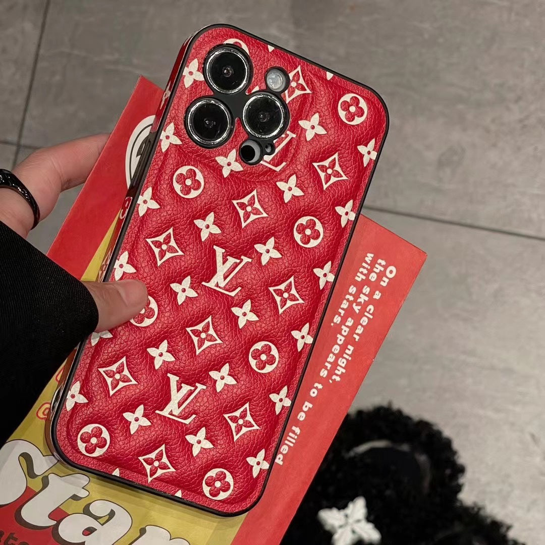 Red Monogram iPhone Case -QB231115-GTOCASE