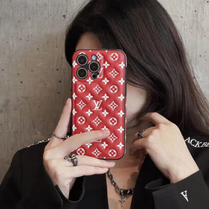 Red Monogram iPhone Case -QB231115-GTOCASE